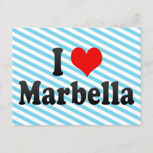 Cartão Postal Eu Amo Marbella, Espanha