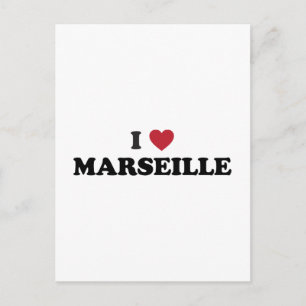 Cartão Postal Eu Amo Marselha França