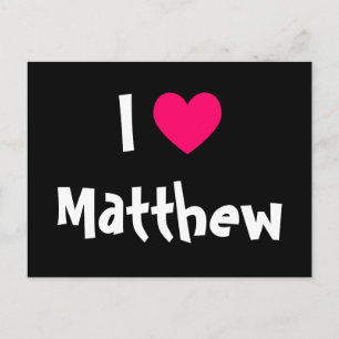 Cartão Postal Eu Amo Matthew