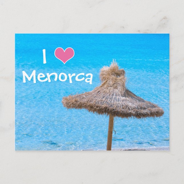 Cartão Postal Eu Amo Menorca (Frente)