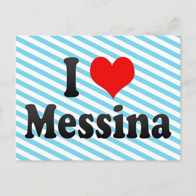 Cartão Postal Eu Amo Messina, Itália (Frente)