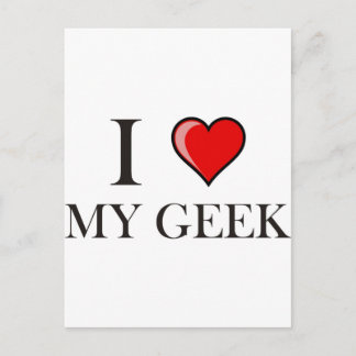 Cartão Postal Eu amo meu Geek