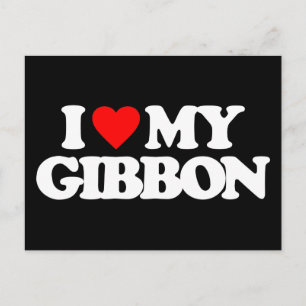 CARTÃO POSTAL EU AMO MEU GIBBÃO