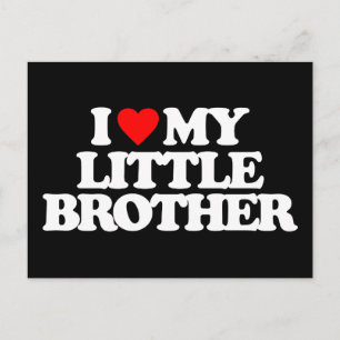 CARTÃO POSTAL EU AMO MEU IRMÃO PEQUENO