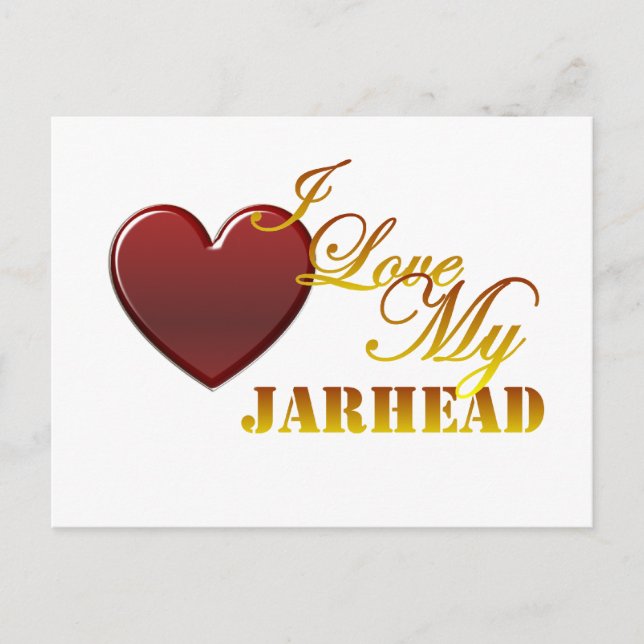 Cartão Postal Eu Amo Meu Jarhead 1 (Frente)