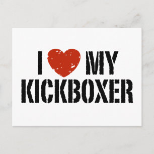 Cartão Postal Eu Amo Meu Kickboxer