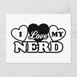 Cartão Postal Eu Amo Meu Nerd