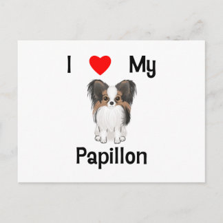 Cartão Postal Eu amo meu Papillon (a imagem)