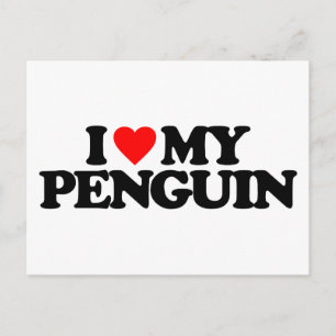 CARTÃO POSTAL EU AMO MEU PINGUIM