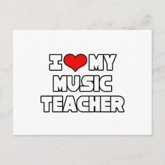 Cartão Postal Eu Amo Meu Professor de Música