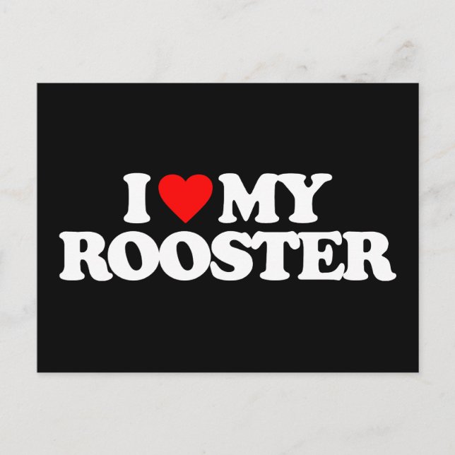 CARTÃO POSTAL EU AMO MEU ROOSTER (Frente)