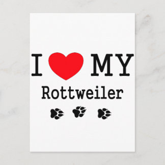 Cartão Postal Eu Amo Meu Rottweiler