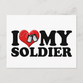 Cartão Postal Eu Amo Meu Soldado