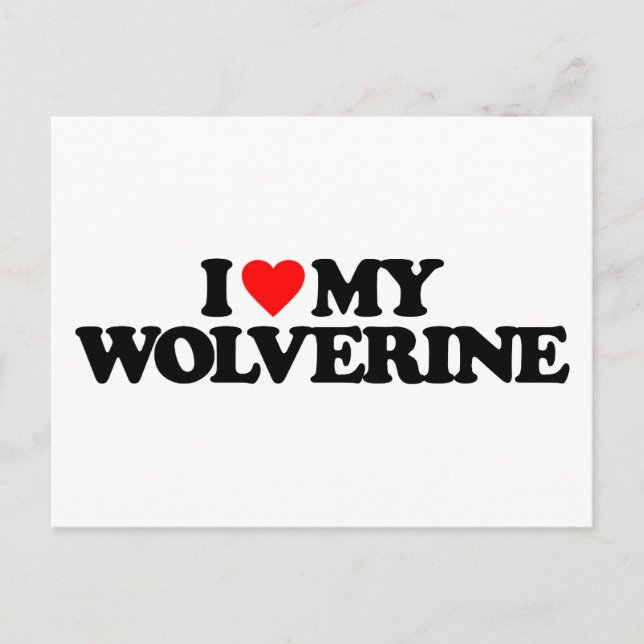 CARTÃO POSTAL EU AMO MEU WOLVERINE (Frente)