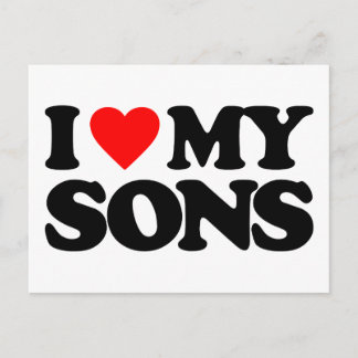 CARTÃO POSTAL EU AMO MEUS FILHOS