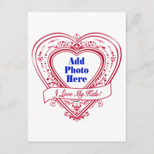 Cartão Postal Eu Amo Meus Filhos! Foto de Corações Vermelhos