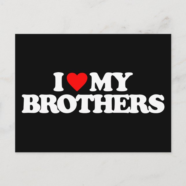 CARTÃO POSTAL EU AMO MEUS IRMÃOS (Frente)