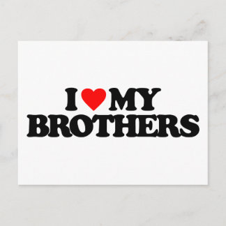 CARTÃO POSTAL EU AMO MEUS IRMÃOS