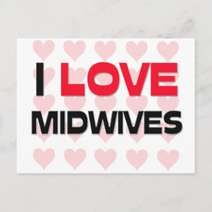 CARTÃO POSTAL EU AMO MIDWIVES