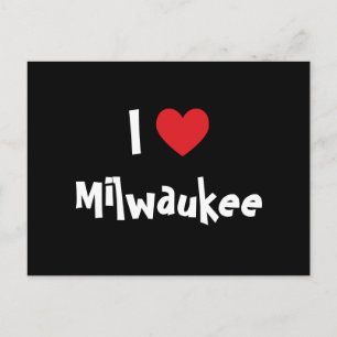 Cartão Postal Eu Amo Milwaukee