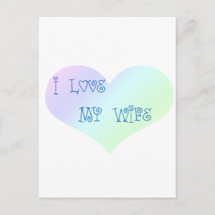 Cartão Postal Eu Amo Minha Esposa