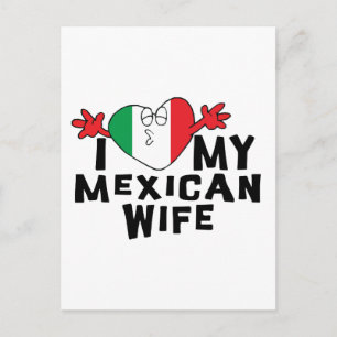 Cartão Postal Eu Amo Minha Esposa Mexicana