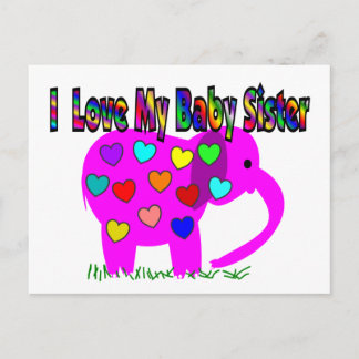 Cartão Postal Eu Amo Minha Irmã Bebê