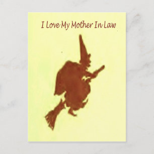 Cartão Postal Eu amo minha mãe na lei