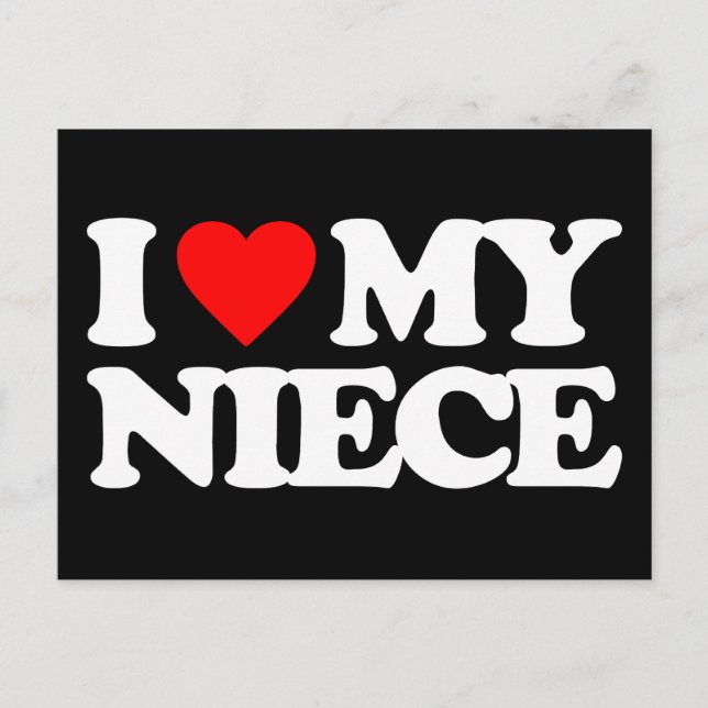 CARTÃO POSTAL EU AMO MINHA NIECE (Frente)