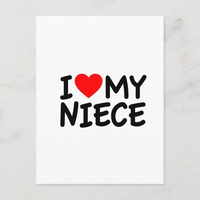 Cartão Postal Eu amo minha sobrinha (Frente)
