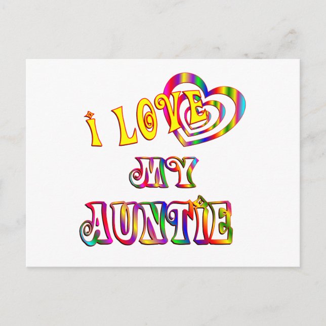 Cartão Postal Eu Amo Minha Tia (Frente)