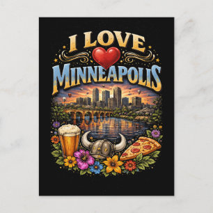 Cartão Postal Eu Amo Minneapolis