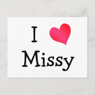 Cartão Postal Eu Amo Missy