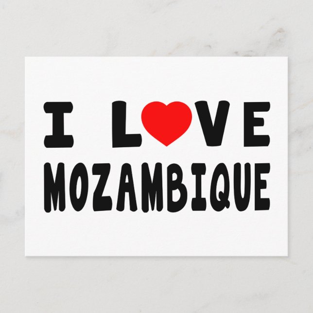 Cartão Postal Eu amo Moçambique (Frente)