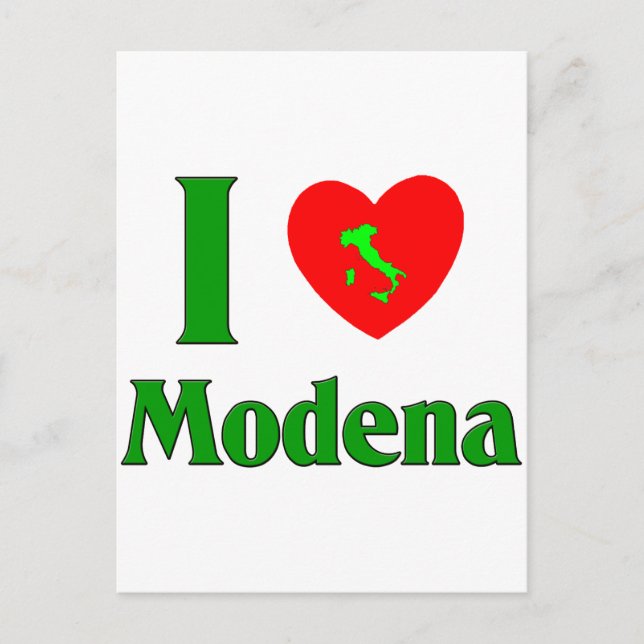 Cartão Postal Eu Amo Modena Itália (Frente)