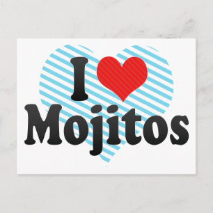 Cartão Postal Eu Amo Mojitos