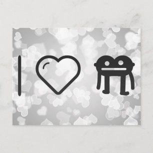 Cartão Postal Eu Amo Monstros