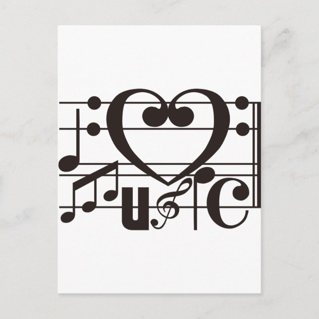 CARTÃO POSTAL EU AMO MÚSICA (Frente)