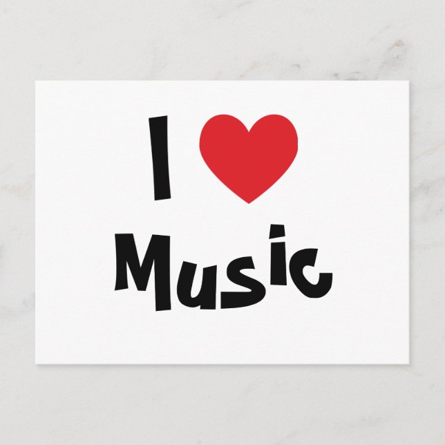 Cartão Postal Eu Amo Música (Frente)