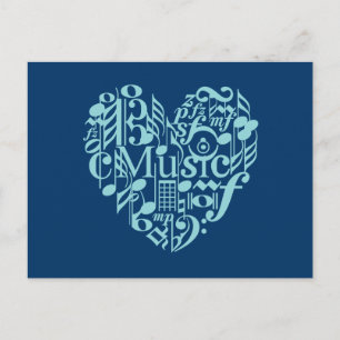 Cartão Postal Eu Amo Música