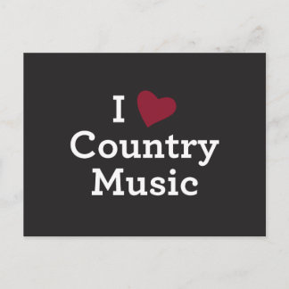 Cartão Postal Eu Amo Música country