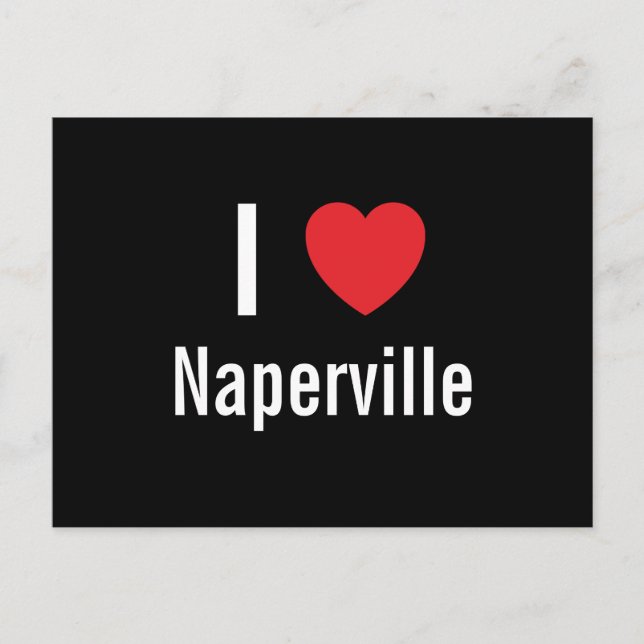 Cartão Postal Eu amo Naperville (Frente)