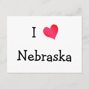 Cartão Postal Eu Amo Nebraska