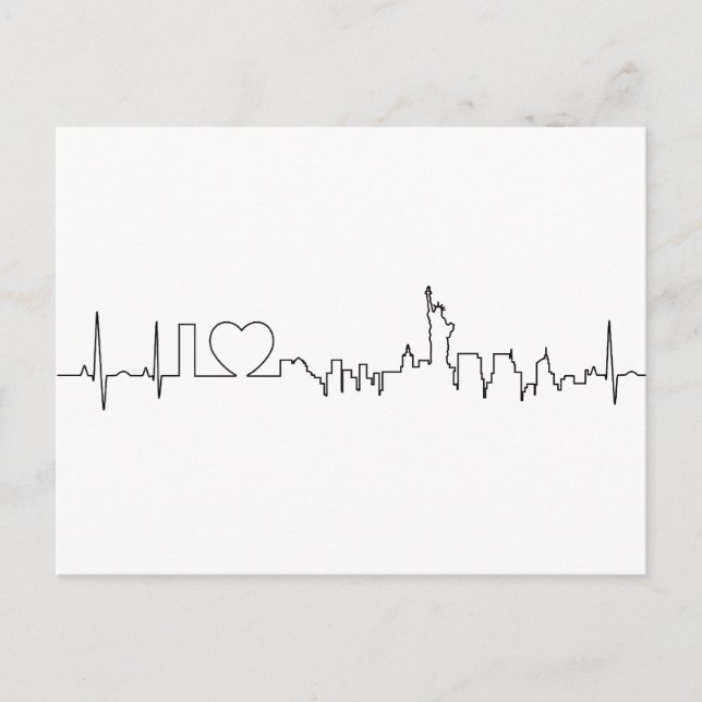 Cartão Postal Eu amo New York em um estilo extraordinário (Frente)