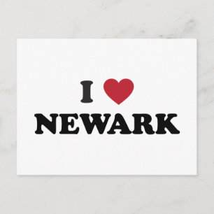 Cartão Postal Eu Amo Newark Nova Jersey