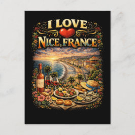 Cartão Postal Eu Amo Nice