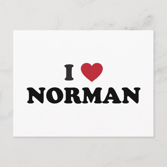 Cartão Postal Eu Amo Norman Oklahoma (Frente)