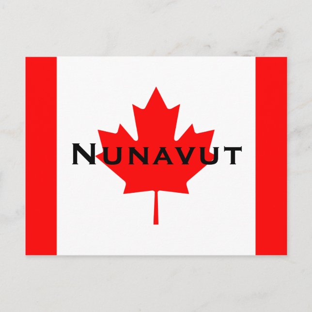 Cartão Postal Eu Amo Nunavut (Frente)
