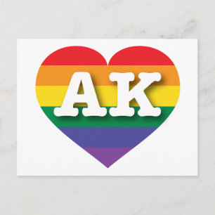 Cartão Postal Eu amo o Alaska - Orgulho gay