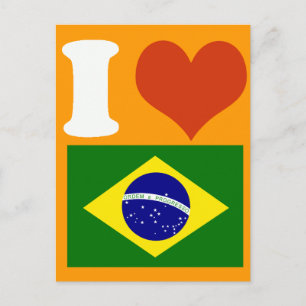 Cartão Postal Eu amo o Brasil